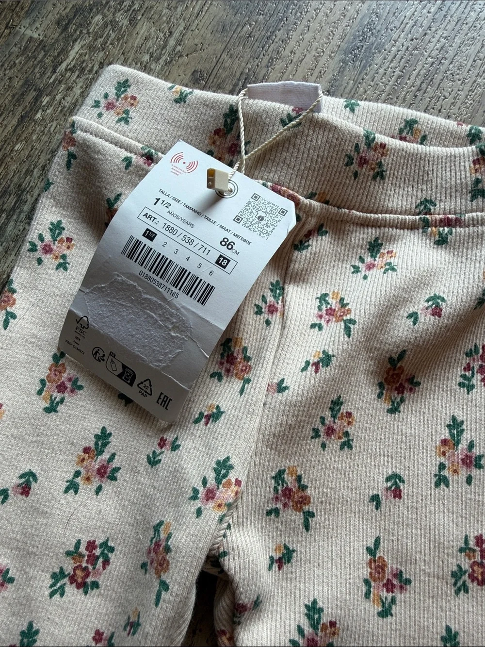 Zara NWT 1.5 years ribbed leggings